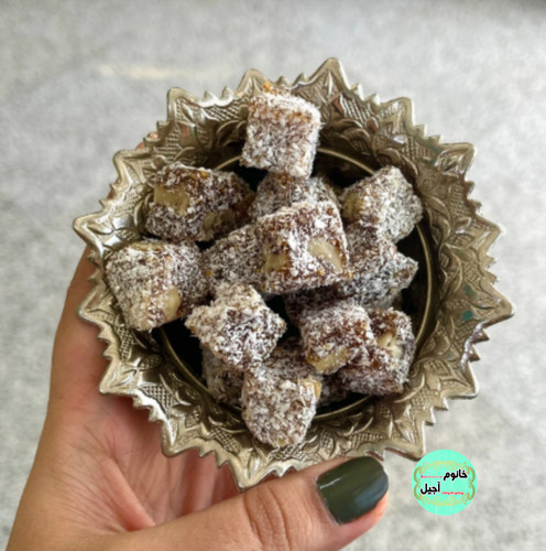 لوکوم انجیری نرم و تازه با مغز گردو طبیعی