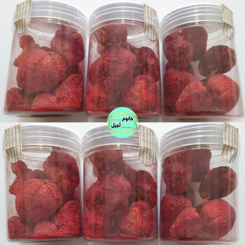 توت فرنگی پفکی خوشمزه و سبک، اسنک میوه ای سالم و طبیعی